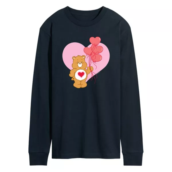 Мужская футболка Care Bears с длинным рукавом и принтом нежного сердца Licensed Character, синий